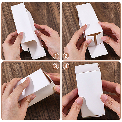 Folding Kraft Paper Mailer Boxes CON-WH0100-63B-1