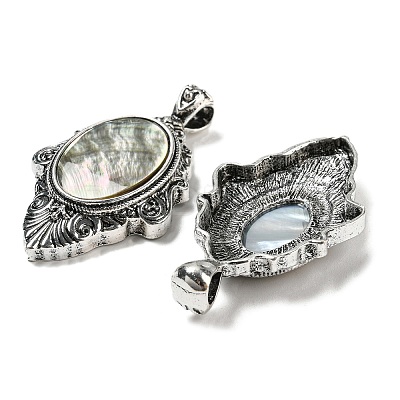 Natural Black Lip Shell Big Pendants FIND-Z032-02A-1