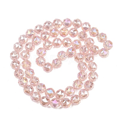 Transparent Electroplate Glass Beads Strands EGLA-N002-34C-B06-1