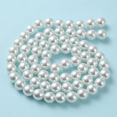 Baking Paint Pearlized Glass Pearl Round Bead Strands HY-Q003-12mm-01-1