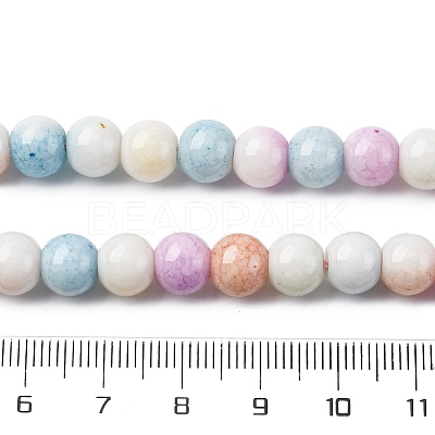 Ombre Effect Dyed Glass Beads Strands GLAA-T031-01O-06-1