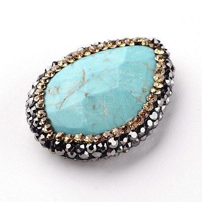 Faceted Oval Natural Magnesite Beads G-F215-37A-1