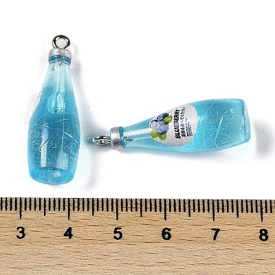 Transparent Resin Pendants RESI-D074-03-1