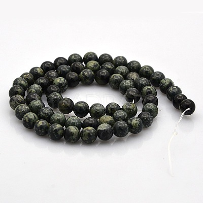 Natural Kambaba Jasper Beads Strands G-N0120-09-6mm-1