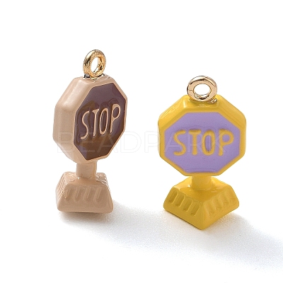 Alloy Enamel Pendants AL-CBA55D2-03G-1