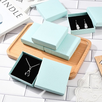 6Pcs Square Cardboard Necklace Box CBOX-YW0001-05D-1