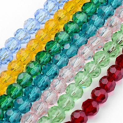Transparent Glass Bead Strands GLAA-G013-6mm-M-1