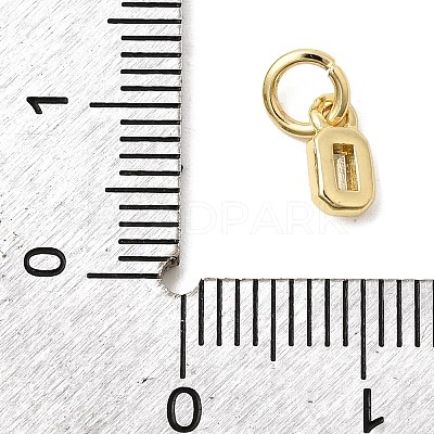 Brass Cubic Zirconia Charms KK-G554-02D-01-1