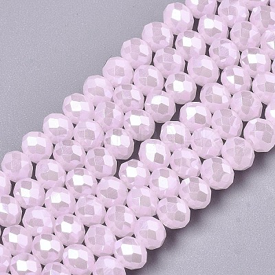 Electroplate Glass Beads Strands EGLA-A034-J4mm-A09-1