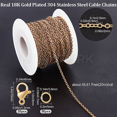 Stainless Steel Wire Cord 1 Roll Steel Gold Color Wires Rope Jewelry Making  Kit