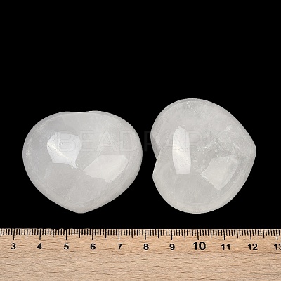 Heart Natural Quartz Crystal Palm Stone G-C186-03I-1