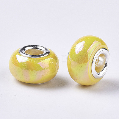 Opaque Resin European Beads RPDL-T038-007K-1