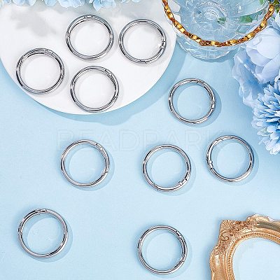 10Pcs Alloy Spring Gate Rings FIND-SP0001-38P-1
