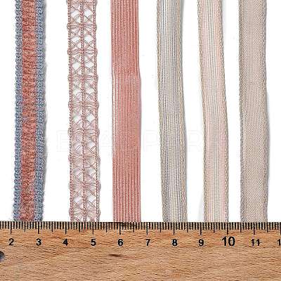 18 Yards 6 Styles Polyester Ribbon SRIB-C001-C01-1