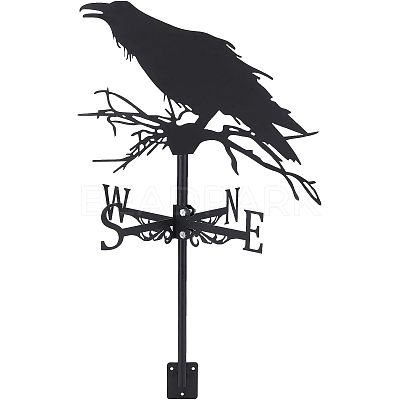 Crow Iron Wind Direction Indicator AJEW-WH0034-65-1