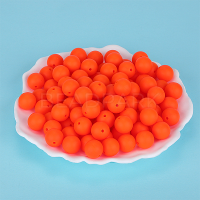 Round Silicone Focal Beads SI-JX0046A-08-1