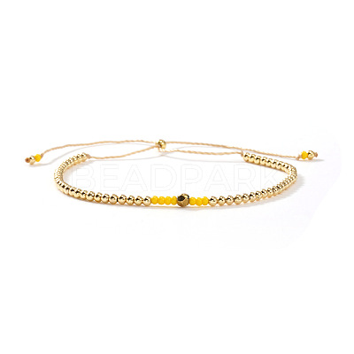 Summer Adjustable Brass Round Beaded Slider Bracelets for Women JD2335-2-1