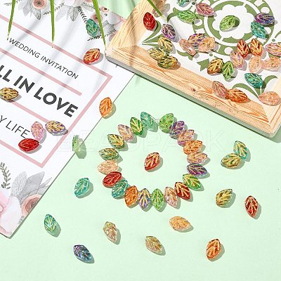 90Pcs 9 Colors Handmade Lampwork Beads LAMP-CJ0002-98-1
