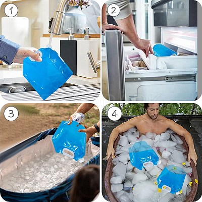 Plastic Outdoor Water Bag AJEW-CN0006-39B-1