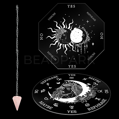 DIY Pendulum Board Dowsing Divination Making Kit DIY-CP0007-28A-1