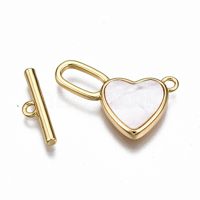 Brass Toggle Clasps KK-T063-88G-NF-1