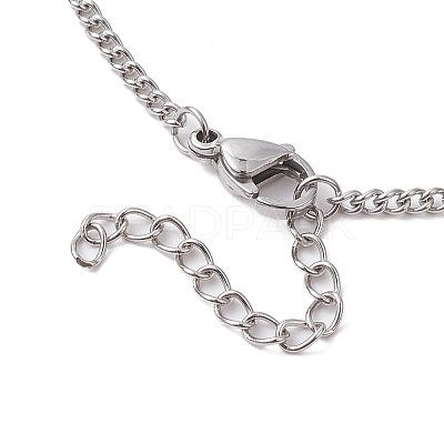 Tarnish Resistant Adjustable 304 Stainless Steel Curb Chains Necklaces Making AJEW-JB01214-01-1