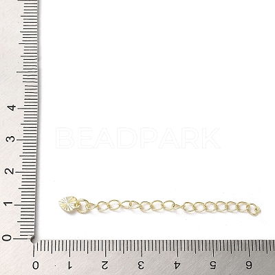 Rack Plating Brass Curb Chain Extender KK-Q807-14G-1