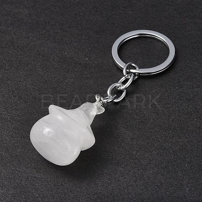 Natural Quartz Crystal Keychains KEYC-P011-04P-11-1