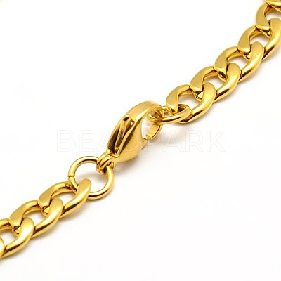 304 Stainless Steel Curb Chain/Twisted Chain Bracelet Making STAS-A028-B122G-1