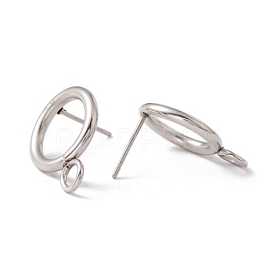 Non-Tarnish 304 Stainless Steel Stud Earring Findings STAS-P308-02B-P-1