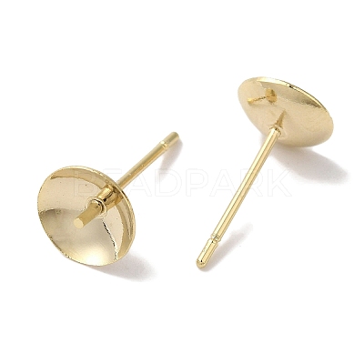 Brass Studs Earrings Finding KK-K383-01E-G-1