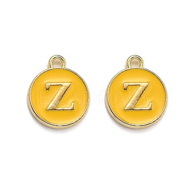 Golden Plated Alloy Enamel Charms LS-ENAM-Q437-13Z-1