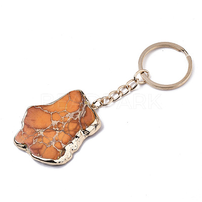 Natural Regalite/Imperial Jasper/Sea Sediment Jasper Keychain G-N0326-002-1