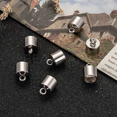 Tarnish Resistant 304 Stainless Steel Cord Ends STAS-K004-9mm-01-1