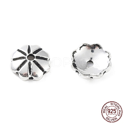 925 Sterling Silver Bead Caps STER-A041-04AS-1