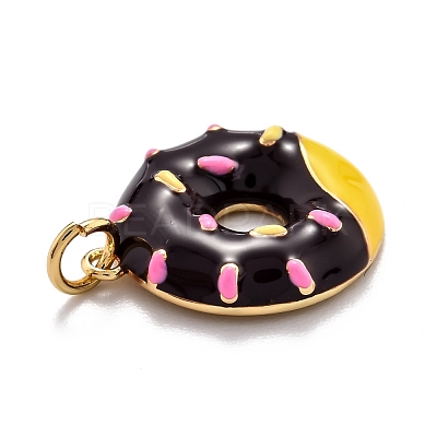 Brass Enamel Pendants KK-O140-06A-G-1