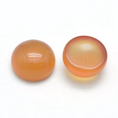 Natural Carnelian Cabochons G-P393-R41-10mm-1