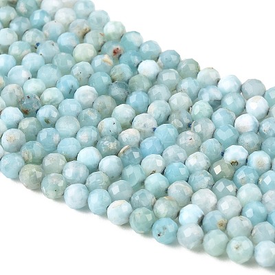 Natural Larimar Beads Strands G-K376-A03-4mm-1