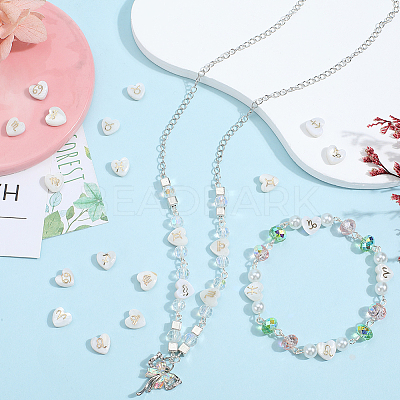 24Pcs 12 Styles Natural White Shell Beads BSHE-SP0001-01-1