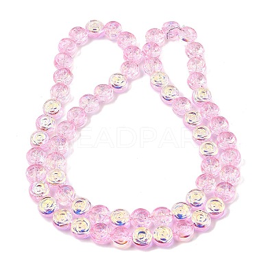 Electroplate Baking Paint Transparent Glass Beads Strands GL-CBA2ED2-05D-1