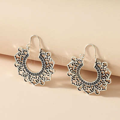 Alloy Hoop Earrings FS-WG0F541-12-1