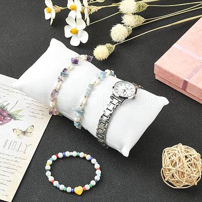 Leather Pillow Jewelry Bracelet Watch Display X-BDIS-H015-1-1
