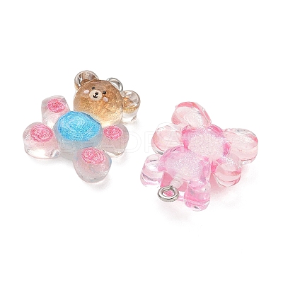 Transparent Resin Pendants RE-CBA4C51-04P-1