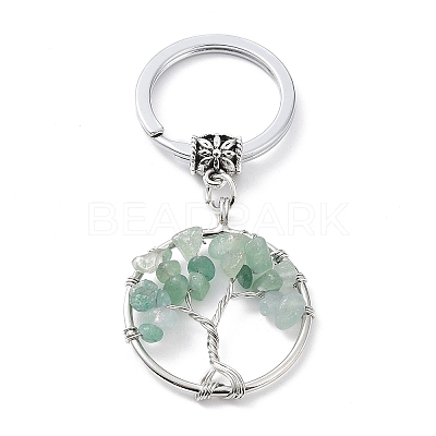 Natural Green Aventurine Keychain KEYC-E023-03D-1
