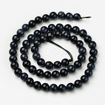 Natural Blue Tiger Beads Strands G-D809-08-8mm-1