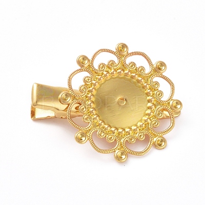 Hair Accessories Iron Alligator Hair Clip Findings IFIN-L035-01G-1