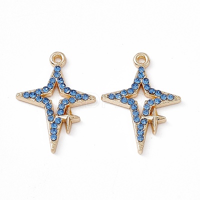 Alloy Rhinestone Pendants PALLOY-P287-08LG-03-1