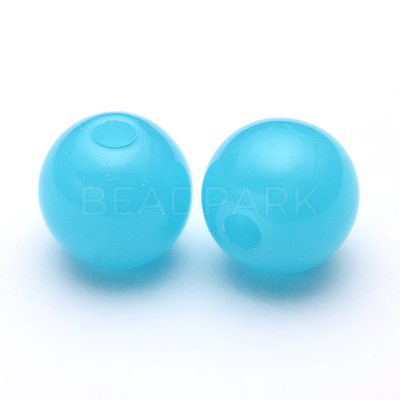Fluorescent Acrylic Beads MACR-R517-6mm-10-1