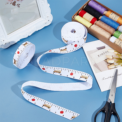 2 Rolls 2 Styles Back to School Season Polyester Ribbons OCOR-GF0005-94-1