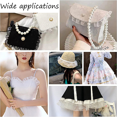 Chinlon Organza Elastic Lace Ribbon EC-WH0013-12A-1